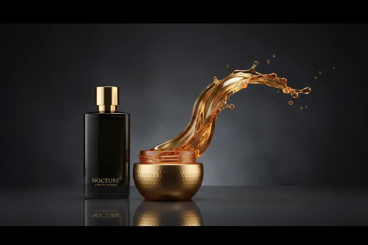 Premium fragrance collection 'Elevate Your Ritual' featuring designer perfume and luxury scent packaging."